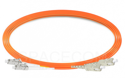 SPACECOM LC/UPC-SC/UPC 多模双纤光纤跳线-2.0mm LSZH