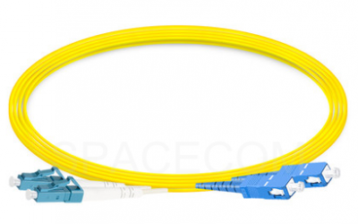 SPACECOM LC/UPC-SC/UPC 单模双纤光纤跳线-2.0mm LSZH